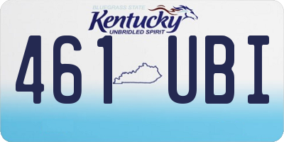 KY license plate 461UBI
