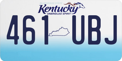 KY license plate 461UBJ