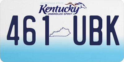 KY license plate 461UBK