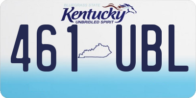 KY license plate 461UBL