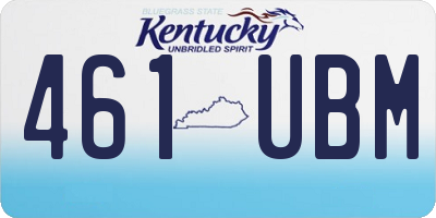 KY license plate 461UBM