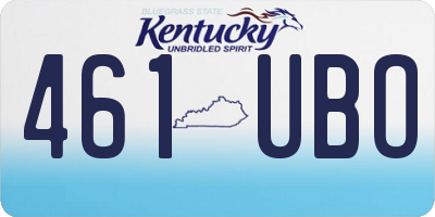 KY license plate 461UBO