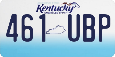 KY license plate 461UBP