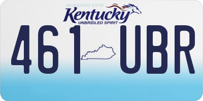 KY license plate 461UBR