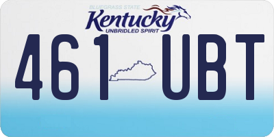 KY license plate 461UBT