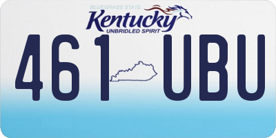 KY license plate 461UBU