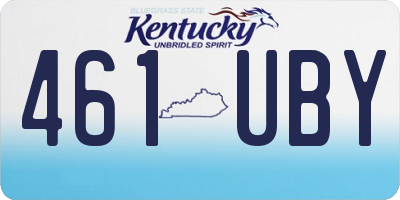 KY license plate 461UBY
