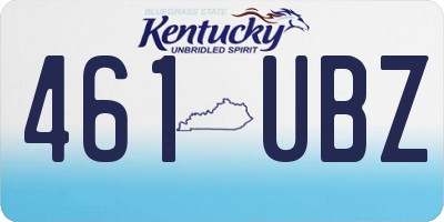 KY license plate 461UBZ