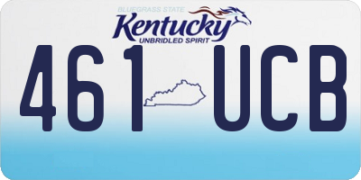 KY license plate 461UCB