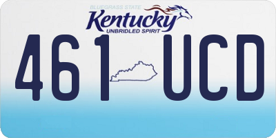 KY license plate 461UCD