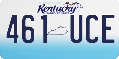 KY license plate 461UCE