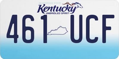 KY license plate 461UCF