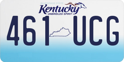 KY license plate 461UCG