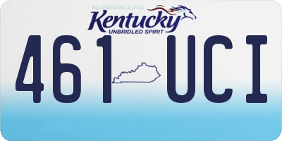KY license plate 461UCI