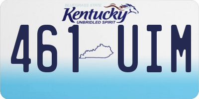 KY license plate 461UIM