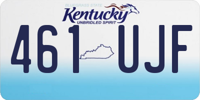 KY license plate 461UJF