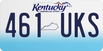 KY license plate 461UKS