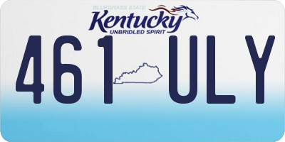 KY license plate 461ULY