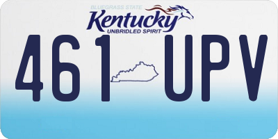 KY license plate 461UPV