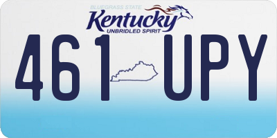 KY license plate 461UPY