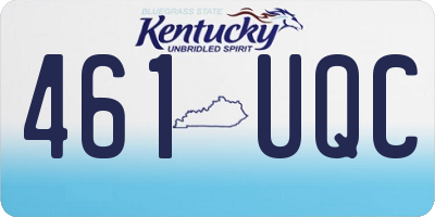 KY license plate 461UQC