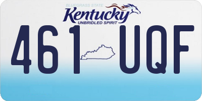 KY license plate 461UQF