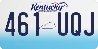 KY license plate 461UQJ