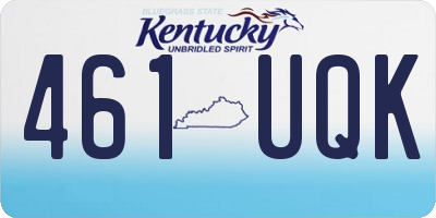 KY license plate 461UQK