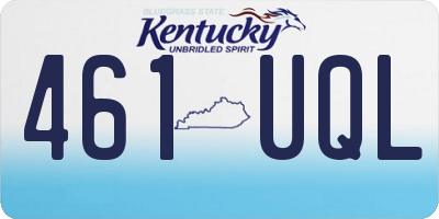 KY license plate 461UQL