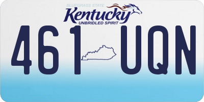 KY license plate 461UQN