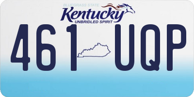 KY license plate 461UQP