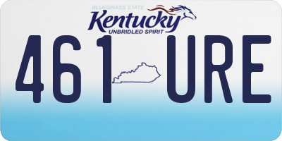KY license plate 461URE