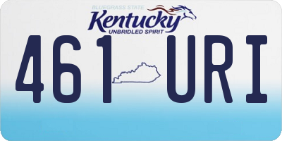 KY license plate 461URI