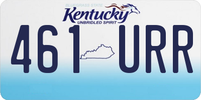 KY license plate 461URR