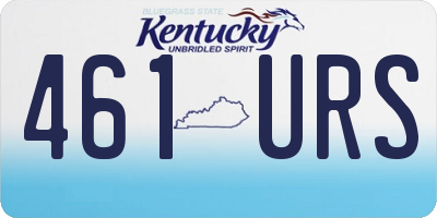 KY license plate 461URS