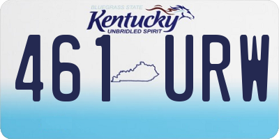 KY license plate 461URW