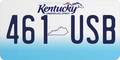 KY license plate 461USB