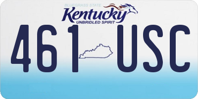 KY license plate 461USC