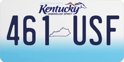 KY license plate 461USF