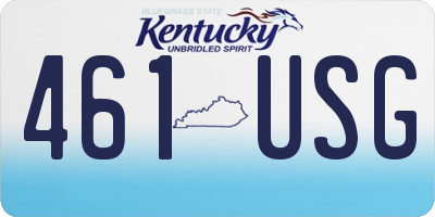 KY license plate 461USG