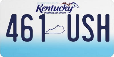KY license plate 461USH