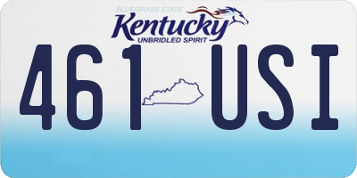 KY license plate 461USI