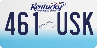 KY license plate 461USK