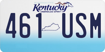 KY license plate 461USM