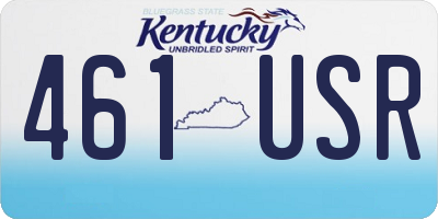 KY license plate 461USR