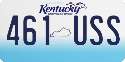 KY license plate 461USS