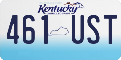KY license plate 461UST