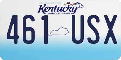KY license plate 461USX