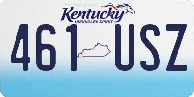 KY license plate 461USZ