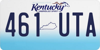 KY license plate 461UTA